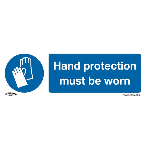 Sealey Mandatory Safety Sign Hand Protection Must Be Worn Rigid Plastic Pack of Sealey - Dynamic Drive