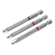 Sealey Power Tool Bit Phillips #3 Colour-Coded S2 75mm Pack of 3 AK210512 Sealey - Dynamic Drive