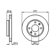 Bosch Front Brake Vented Discs & Pads fits Peugeot 205 1983-1998 1.6 1.7 1.8 1.9