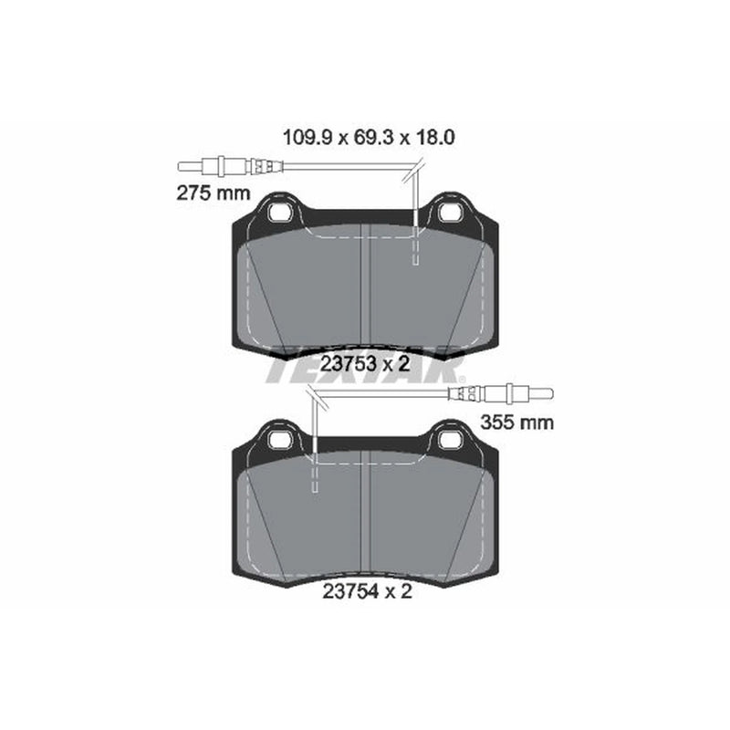 Textar Front Brake Pad Set 2375301