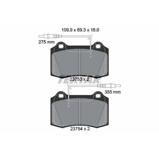 Textar Front Brake Pad Set 2375301
