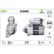 Valeo Starter Motor 12V 0.85kW 9 Teeth 432685