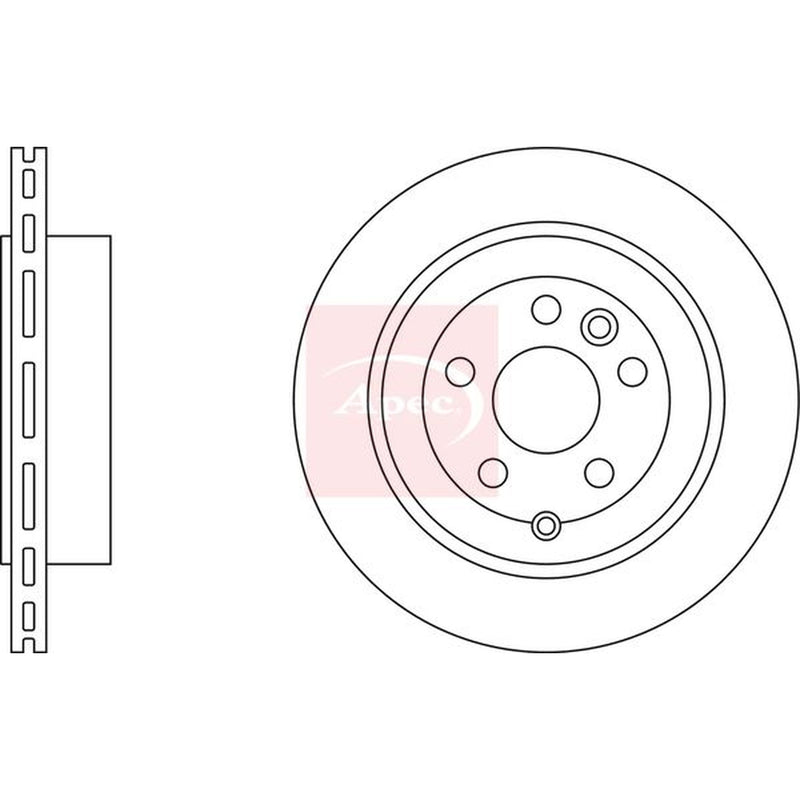 Apec 2 x Vented Brake Discs fits Land Rover Freelander 2 2006-2014 3.2