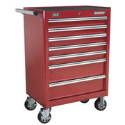 Sealey Rollcab 7 Drawer with Ball-Bearing Slides Red AP33479 Sealey - Dynamic Drive