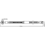 Juratek Brake Hydraulic Hose Line Front fits VW Passat B6 2005-2011