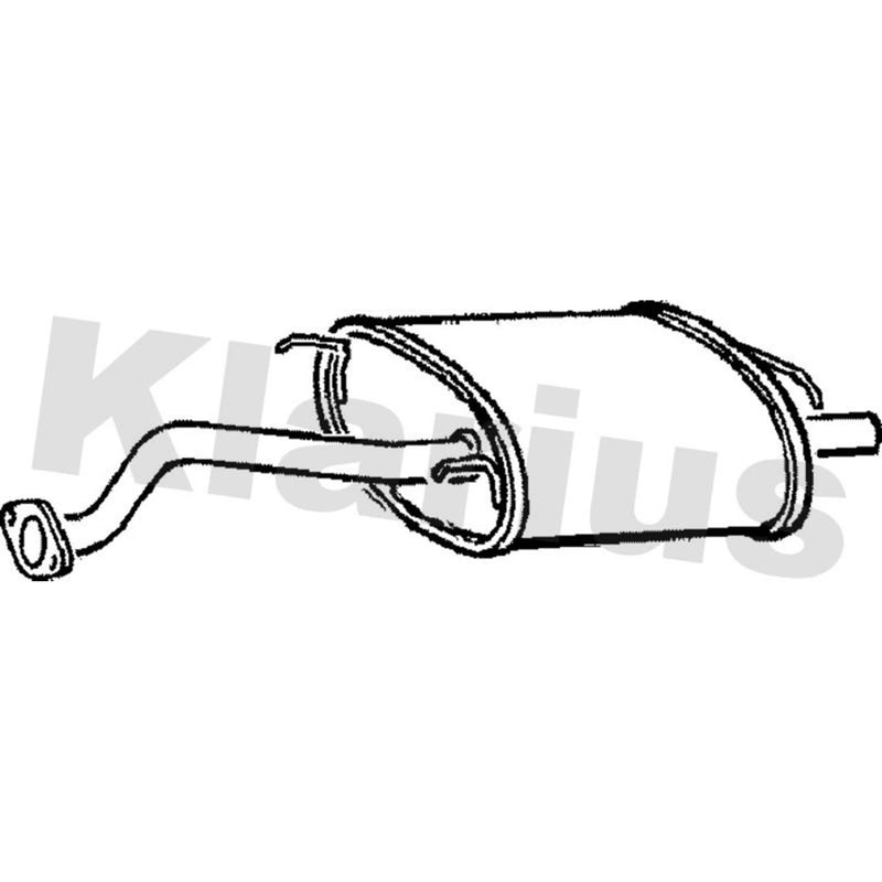 Klarius Box With Tail Pipe Rear fits Rover 200 II 1996-1999