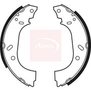 Apec Brake Shoe Set Axle Kit fits Citroën Dispatch I 1995-2006 1.9 2.0