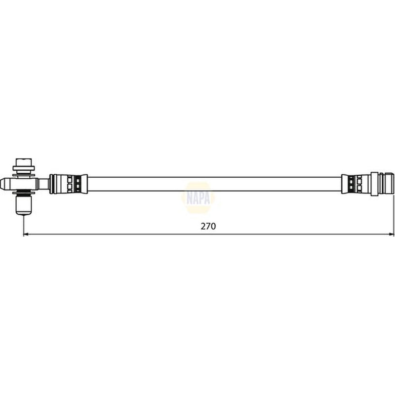 NAPA Brake Hydraulic Hose Line Rear fits Audi Q3 2011-2018 2.0