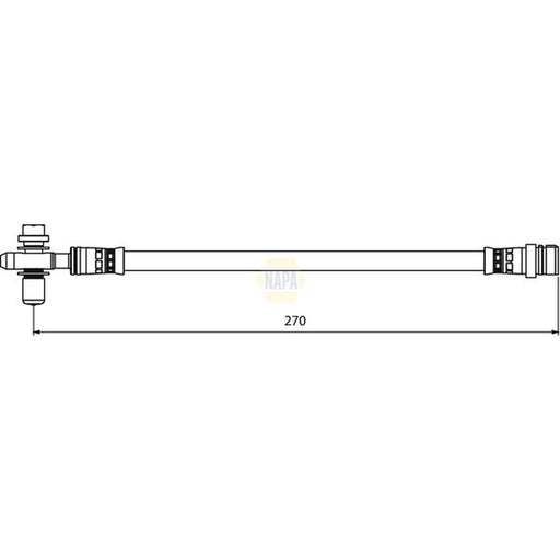 NAPA Brake Hydraulic Hose Line Rear fits Audi Q3 2011-2018 2.0