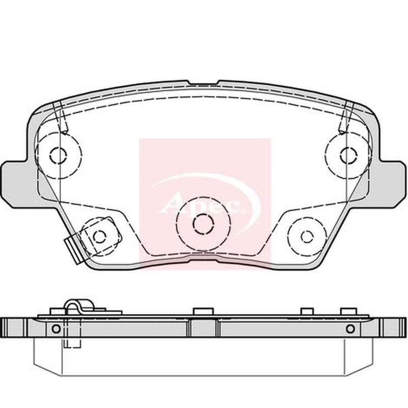 Apec Rear Brake Pad Set PAD2323