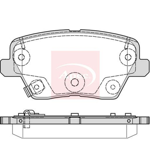 Apec Rear Brake Pad Set fits Hyundai I30 2016-2020 1.0 1.4 1.5 1.6