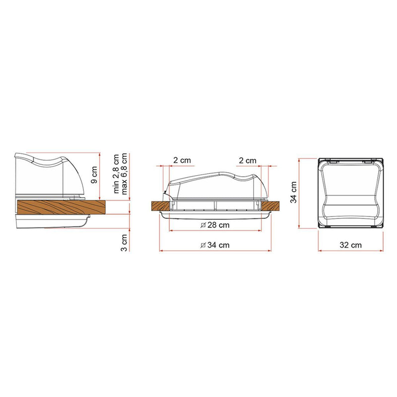 Fiamma Rooflight Vent 28 F White Fiamma - Dynamic Drive