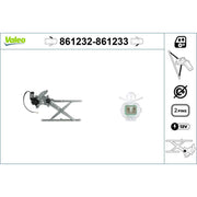 Valeo Electric Window Regulator Lifter Left Front 861232