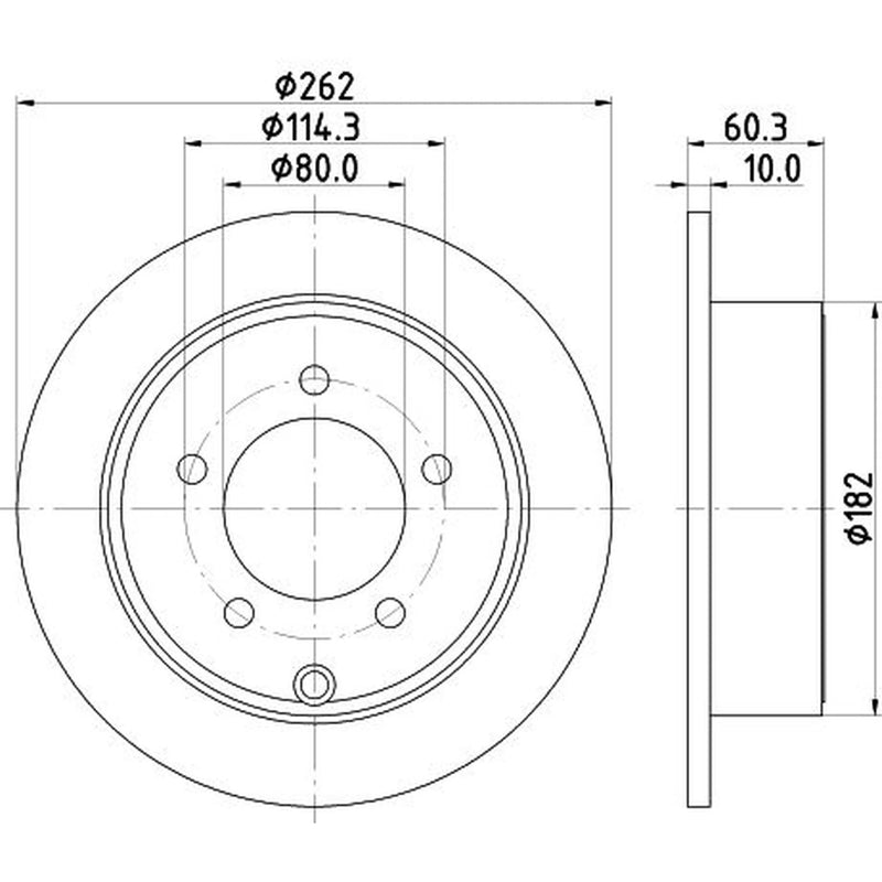 DON 2 x Solid Rear Brake Discs PCD15372-x2