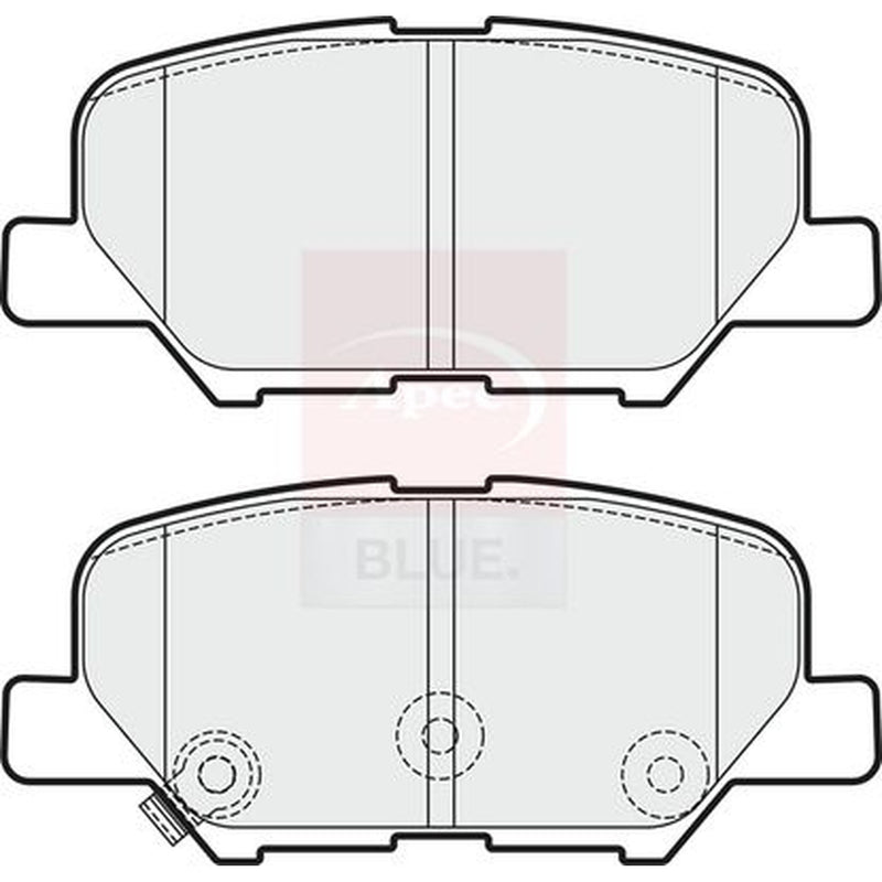 Apec Rear Brake Pad Set fits Citroën C4 Aircross 2012 on 1.6