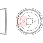 Apec Brake Drum Assembly Rear fits Suzuki Ignis III 2016 on 1.2