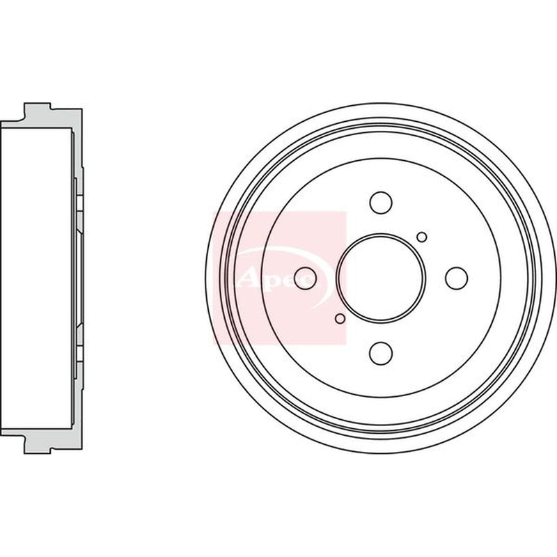 Apec Brake Drum Assembly Rear fits Suzuki Ignis III 2016 on 1.2
