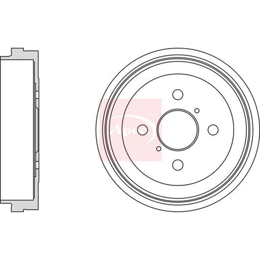 Apec Brake Drum Assembly Rear fits Suzuki Ignis III 2016 on 1.2