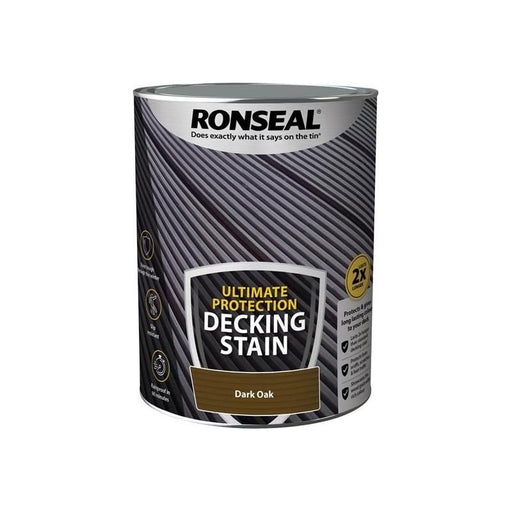 Ronseal Ultimate Protection Decking Stain Dark Oak 5 litre Ronseal - NN4 Online
