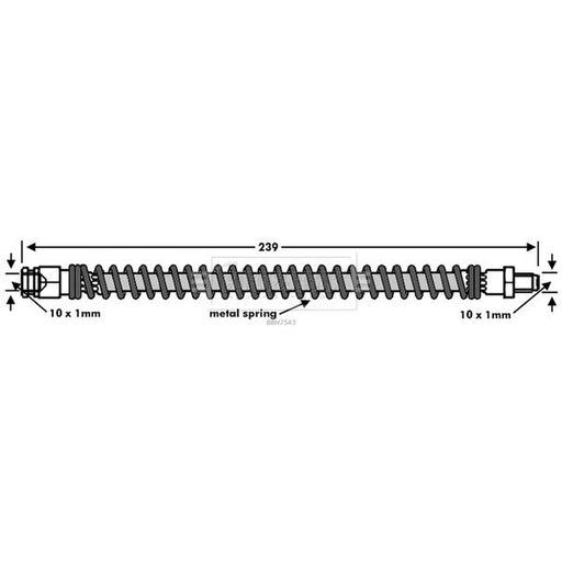 Borg & Beck Brake Hydraulic Hose Line outer BBH7543