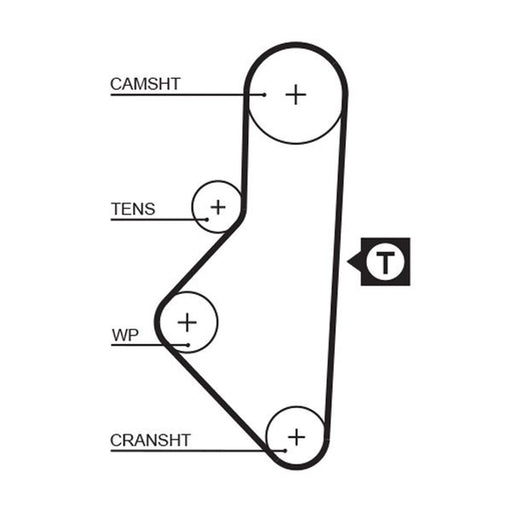 Gates Timing Belt Cambelt 113 Teeth fits Citroën Bx 1982-1994 1.9