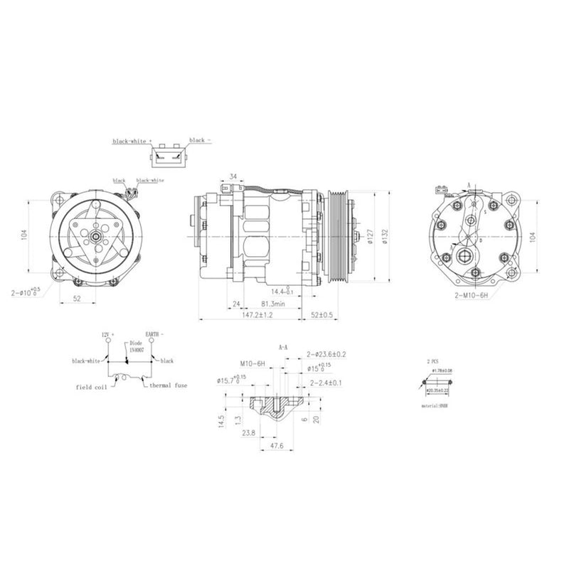 Hella Air Conditioning Compressor 8FK 366 200-151