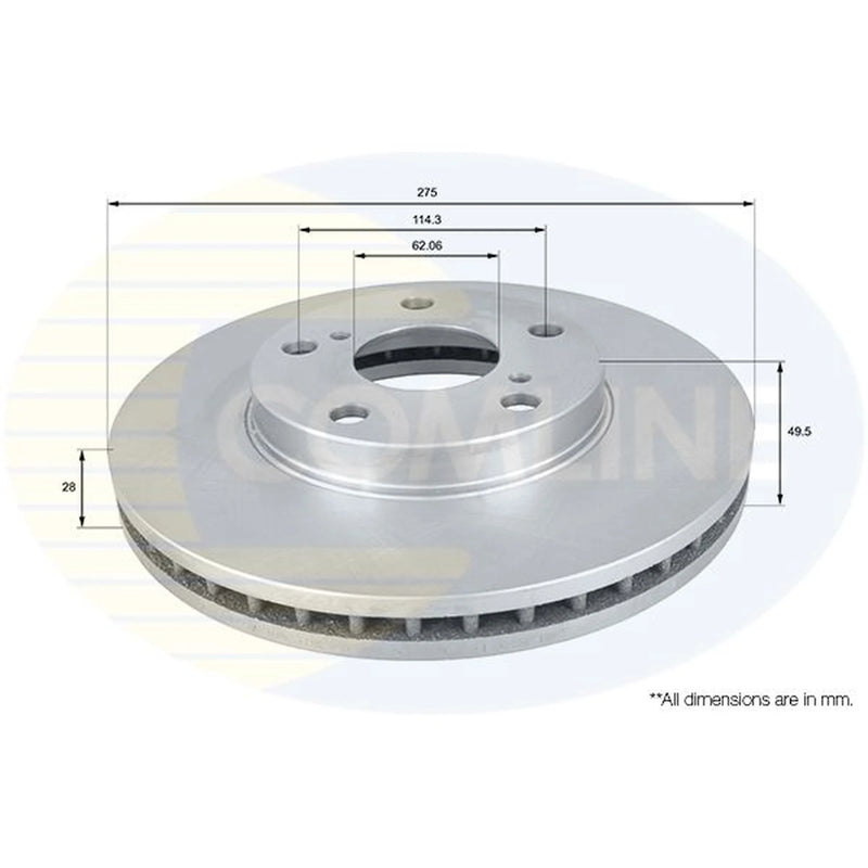 Comline Front & Rear Brake Discs & Pads fits Kia Picanto II 2011-2017 1.0 1.2