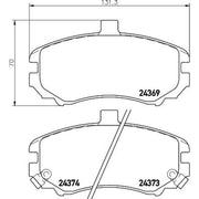 Mintex Front Brake Pad Set fits Hyundai Elantra III 2000-2006 1.6 1.8 2.0