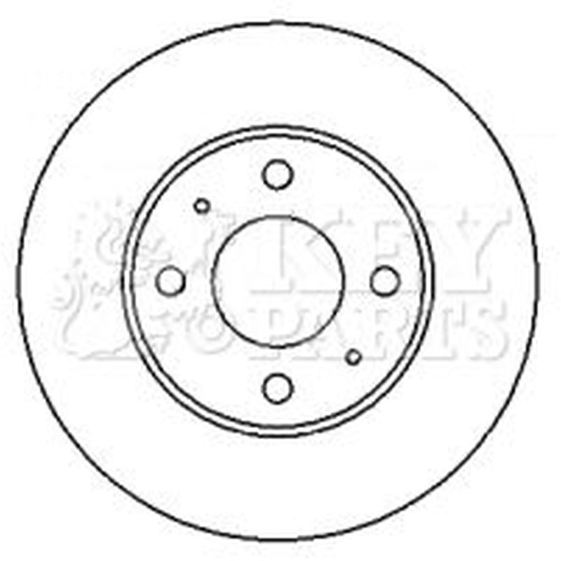 Key Parts 2 x Vented Brake Discs fits Hyundai Accent II 1999-2005 1.3 1.5 1.6
