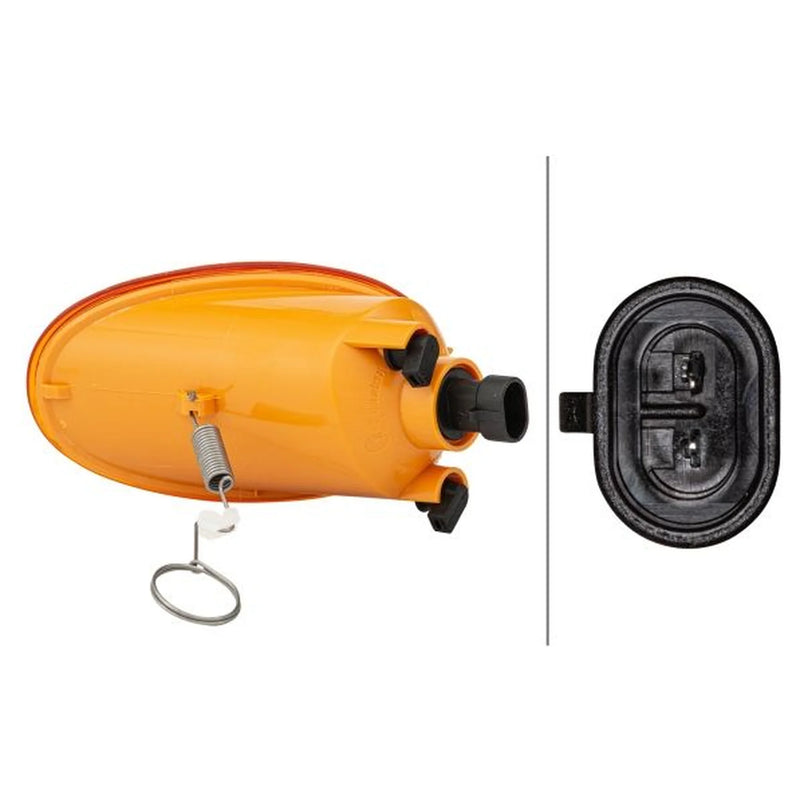 Hella Direction Indicator Light Right Front fits Fiat Multipla 1999-2010 1.6 1.9