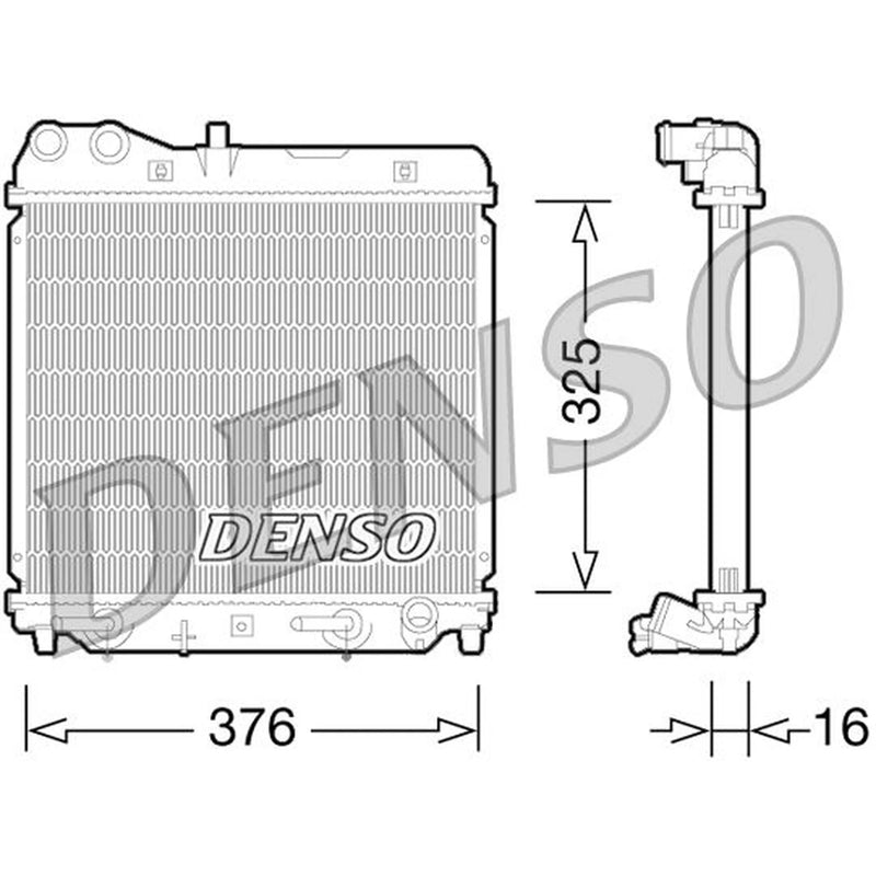 Denso Engine Radiator fits Honda Jazz II 2002-2008 1.2 1.3
