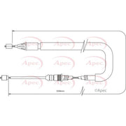 Apec Handbrake Cable Left Rear fits Renault Scénic I 1999-2003