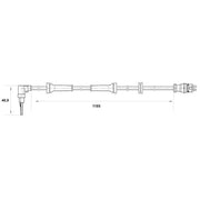 Bosch ABS Wheel Speed Sensor Front Left fits Fiat Multipla 1999-2010 1.6 1.9