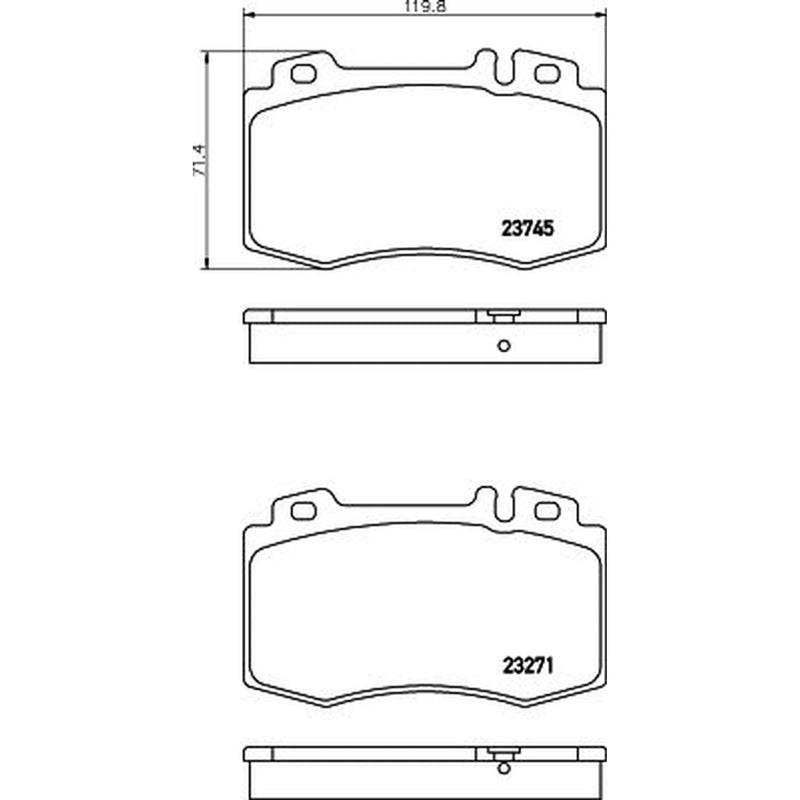 Mintex Front Brake Pad Set fits Mercedes-Benz C-Class 2000-2008