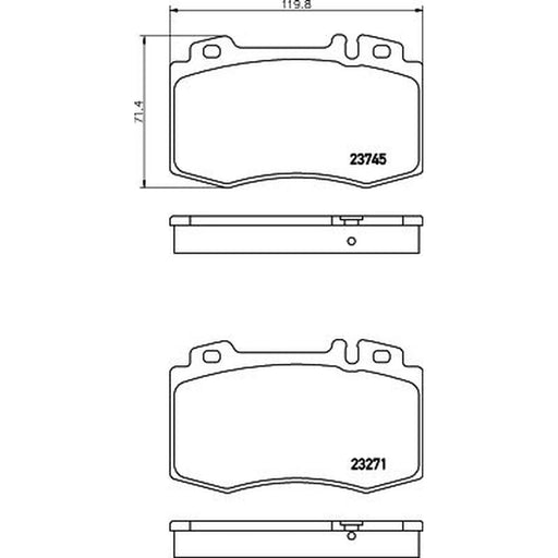 Mintex Front Brake Pad Set fits Mercedes-Benz C-Class 2000-2008