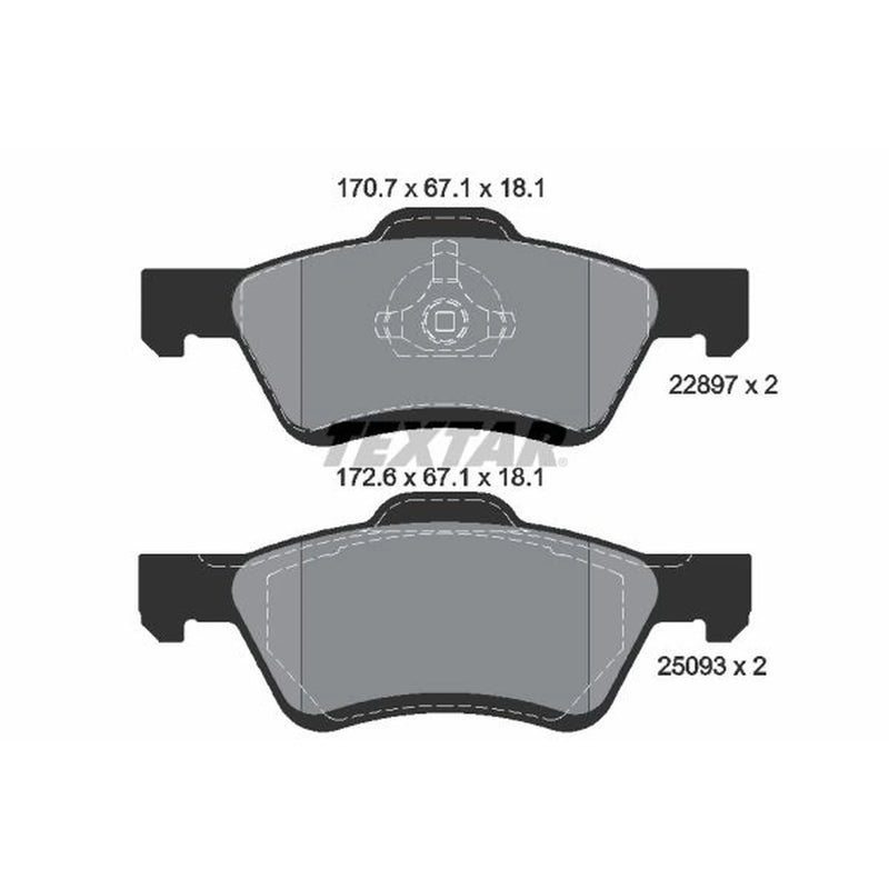 Textar Brake Pad Set 2289701