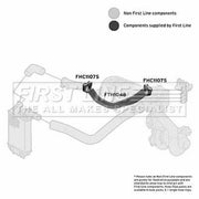 First Line Intercooler Turbo Charge Air Hose fits Citroën Relay I 2000-2002 2.8