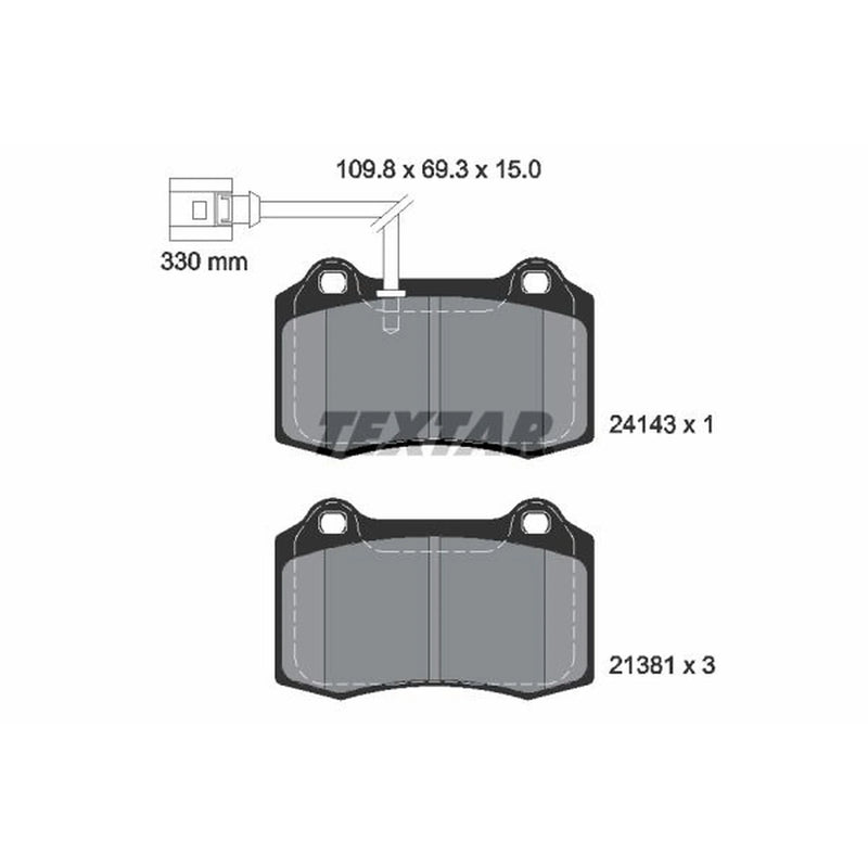 Textar Front Brake Pad Set 2414301