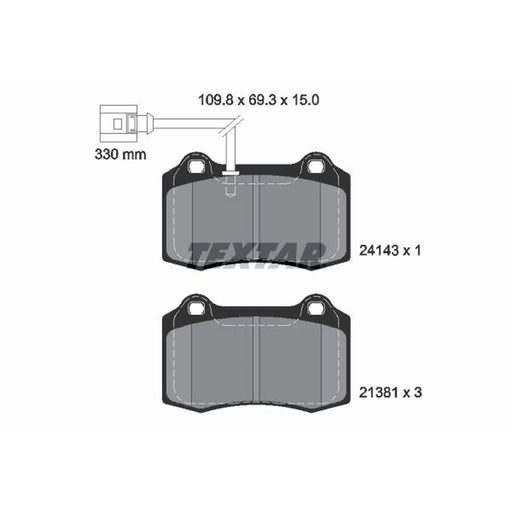 Textar Front Brake Pad Set 2414301