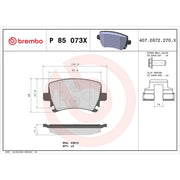 Brembo 4 x Rear Brake Pad Set fits Audi A3 2003-2013 1.2 1.4 1.6 1.8 1.9 2.0