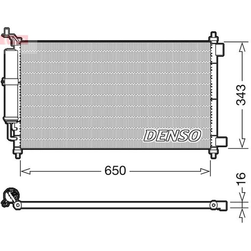 Denso Air Conditioning Condenser fits Nissan Bluebird Sylphy 2013 on 1.6