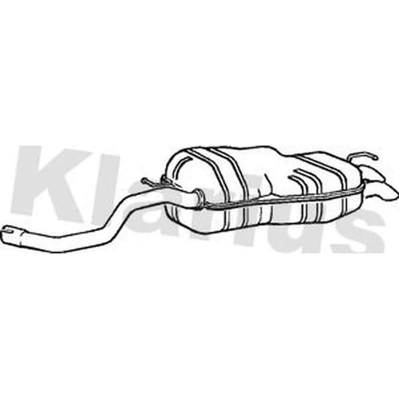 Klarius Box With Tail Pipe Rear fits Audi A3 1996-2003 1.8