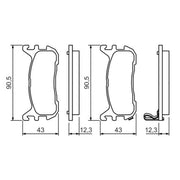 Bosch Front & Rear Pads fits Mazda 323 F 1994-1998 1.5