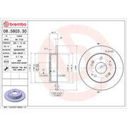 Brembo Rear Brake Solid Discs & Pads fits Honda Civic VII 2000-2005 1.4 1.6 2.0