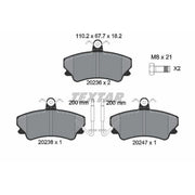 Textar Front Brake Pad Set 2023602