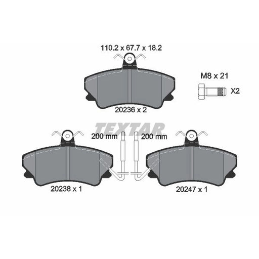 Textar Front Brake Pad Set 2023602