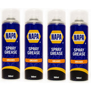 4x NAPA Grease Spray Multi Purpose Protects & Lubricates 500ml NAPA - Dynamic Drive