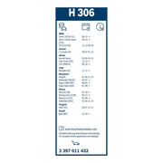 Bosch Conventional Wiper Blade 300mm — H306 fits BMW 1 Sports Hatch 2011-2019
