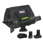 Sealey Cordless Power Tool Kit 10.8V - 2 Batteries & Charger