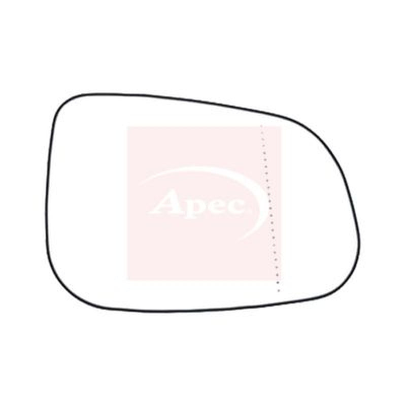 Apec Exterior Wing Mirror Glass Left fits Volvo C30 2006-2013 1.6 1.8 2.0 2.4